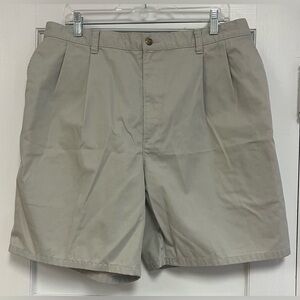 Men's Windridge Khakis Shorts Beige SZ 40 Natural Pockets Elastic Waist